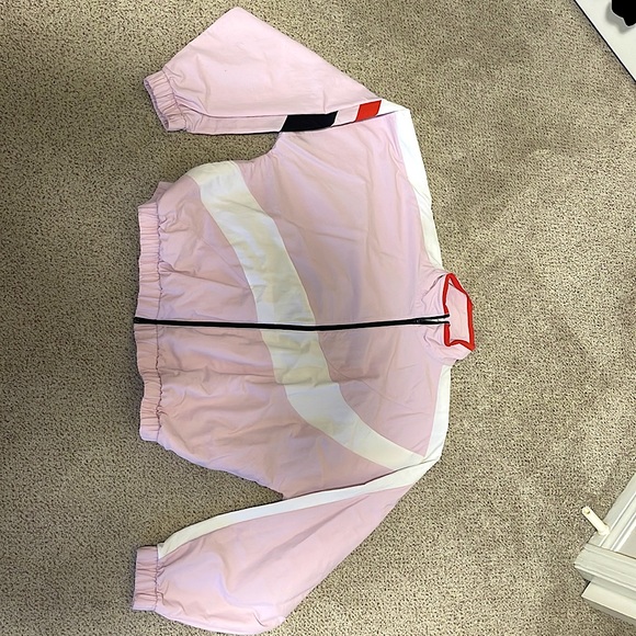 Oversized Reebok pink white and red windbreaker - Picture 2 of 3